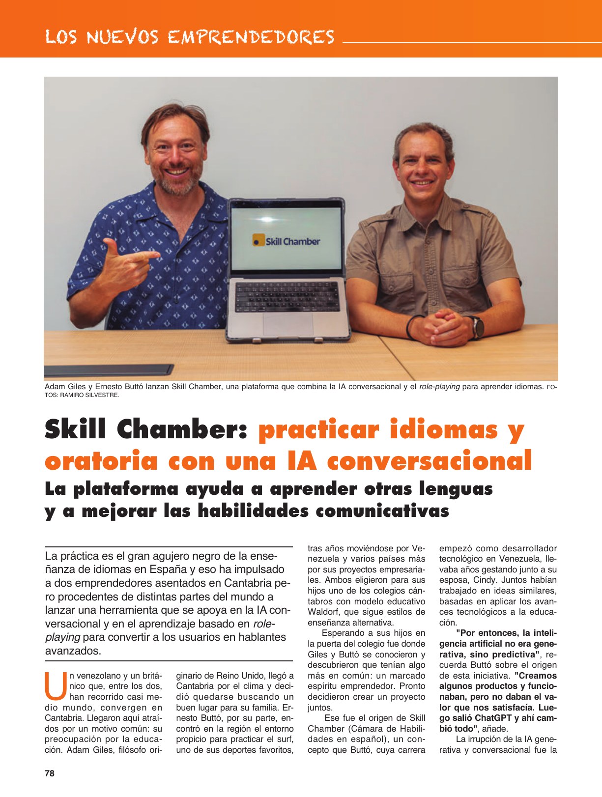 Magazine feature page 1